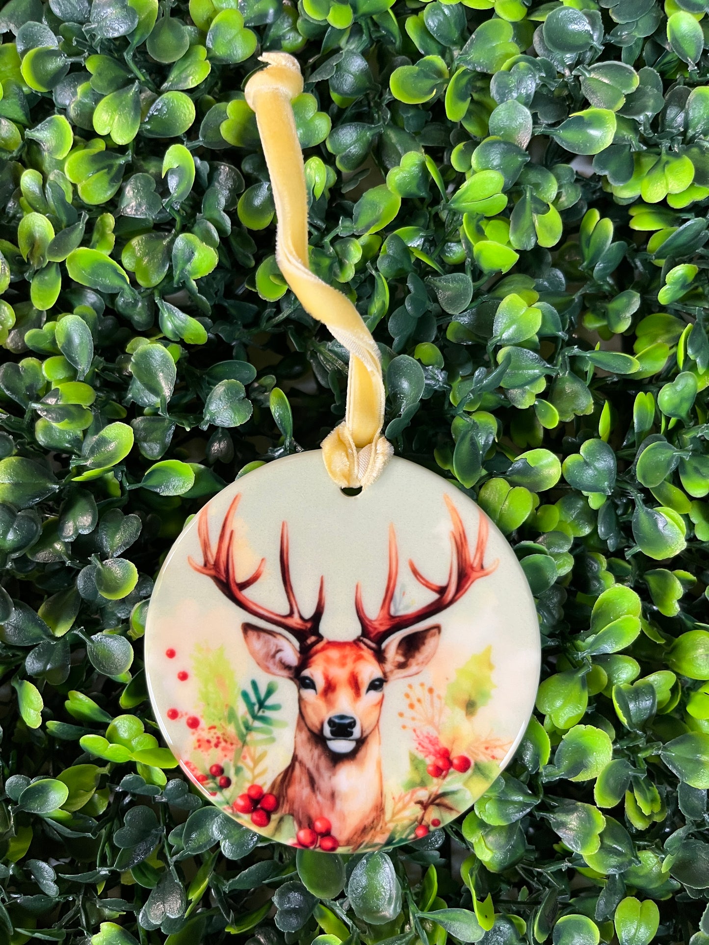 Round Double Sided Ceramic Ornaments
