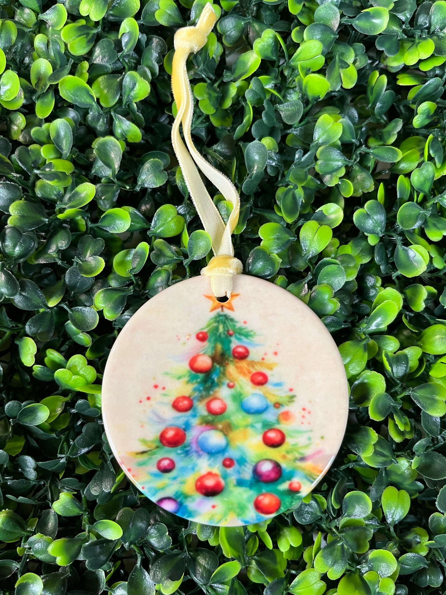 Round Double Sided Ceramic Ornaments