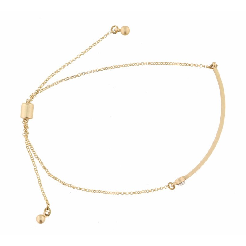 Jane Marie Curved Bar/Single Edge Crystal Claire Bracelet