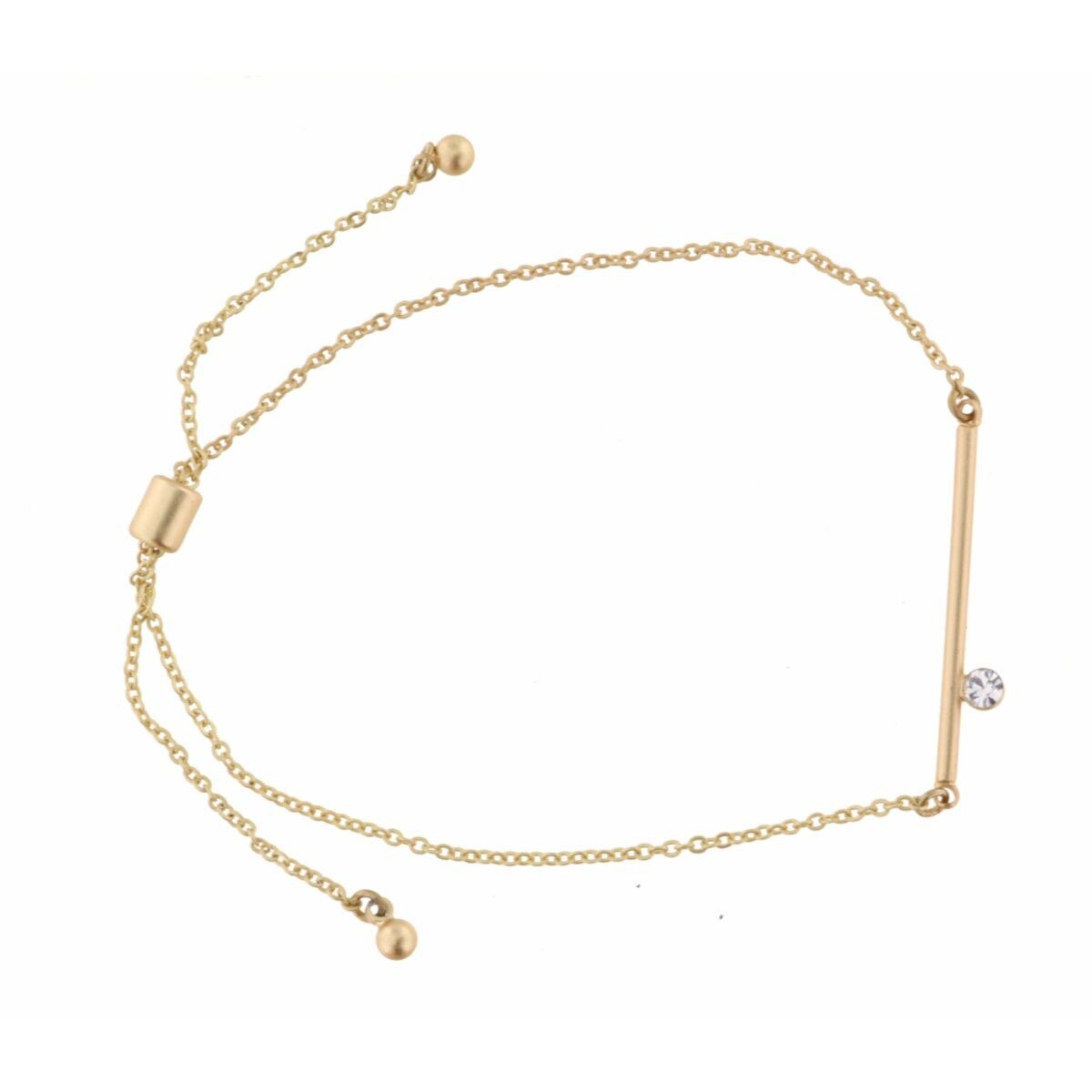 Jane Marie Round Bar/Circle Drop Crystal Claire Bracelet