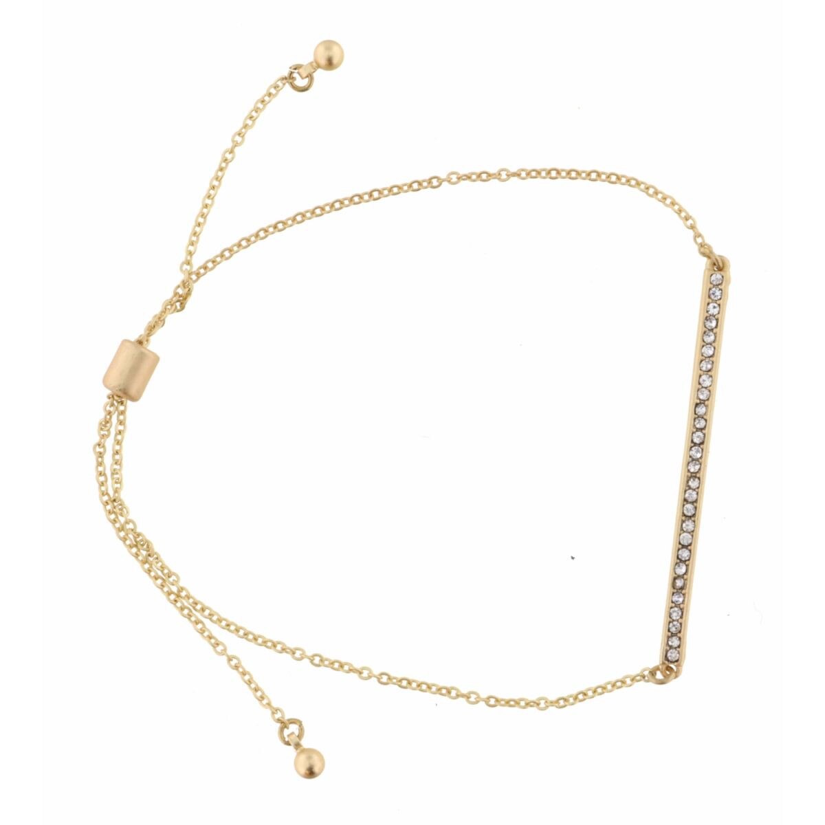 Jane Marie Long Bar/Clear Crystal Claire Bracelet