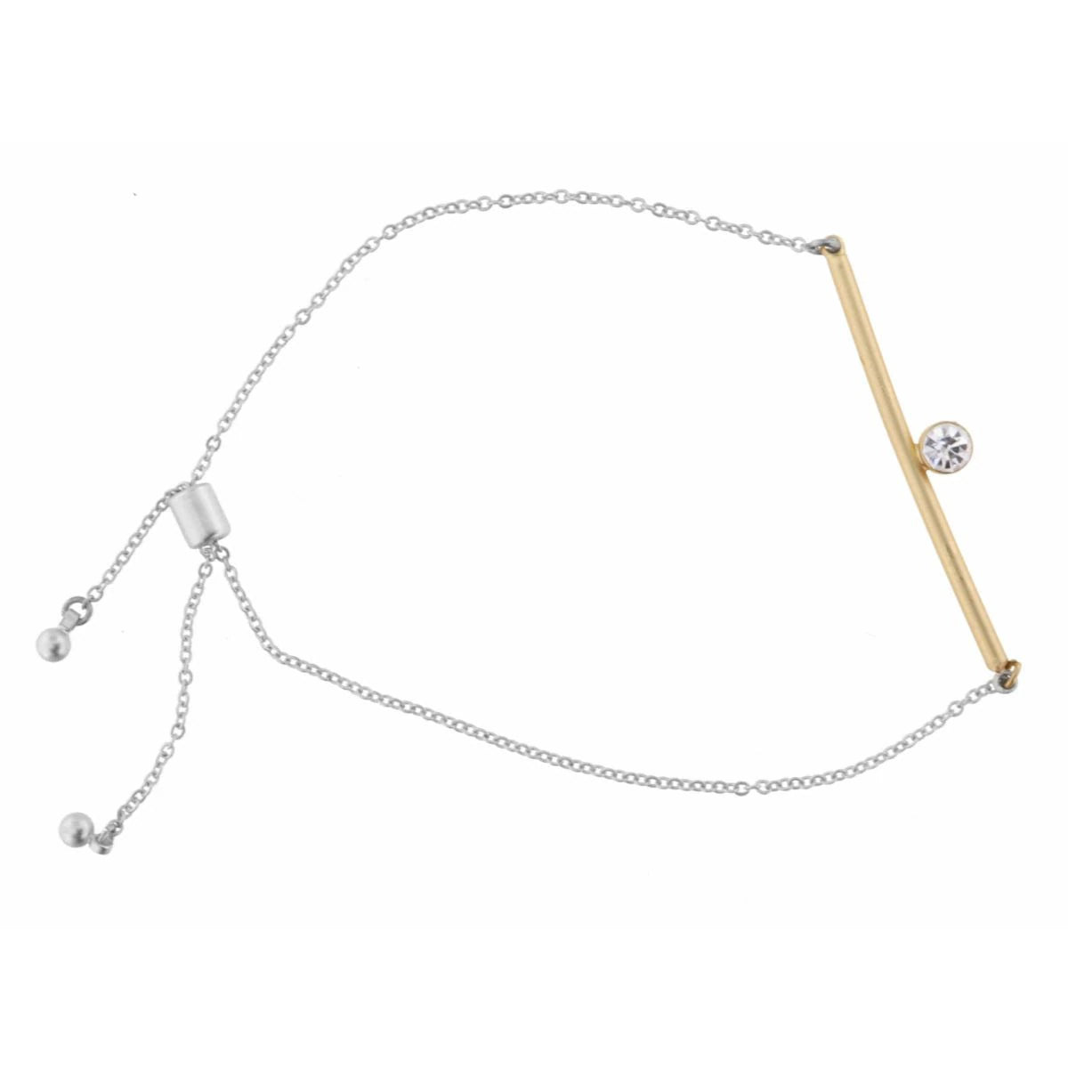 Jane Marie Long Round Bar/Drop Crystal Claire Bracelet