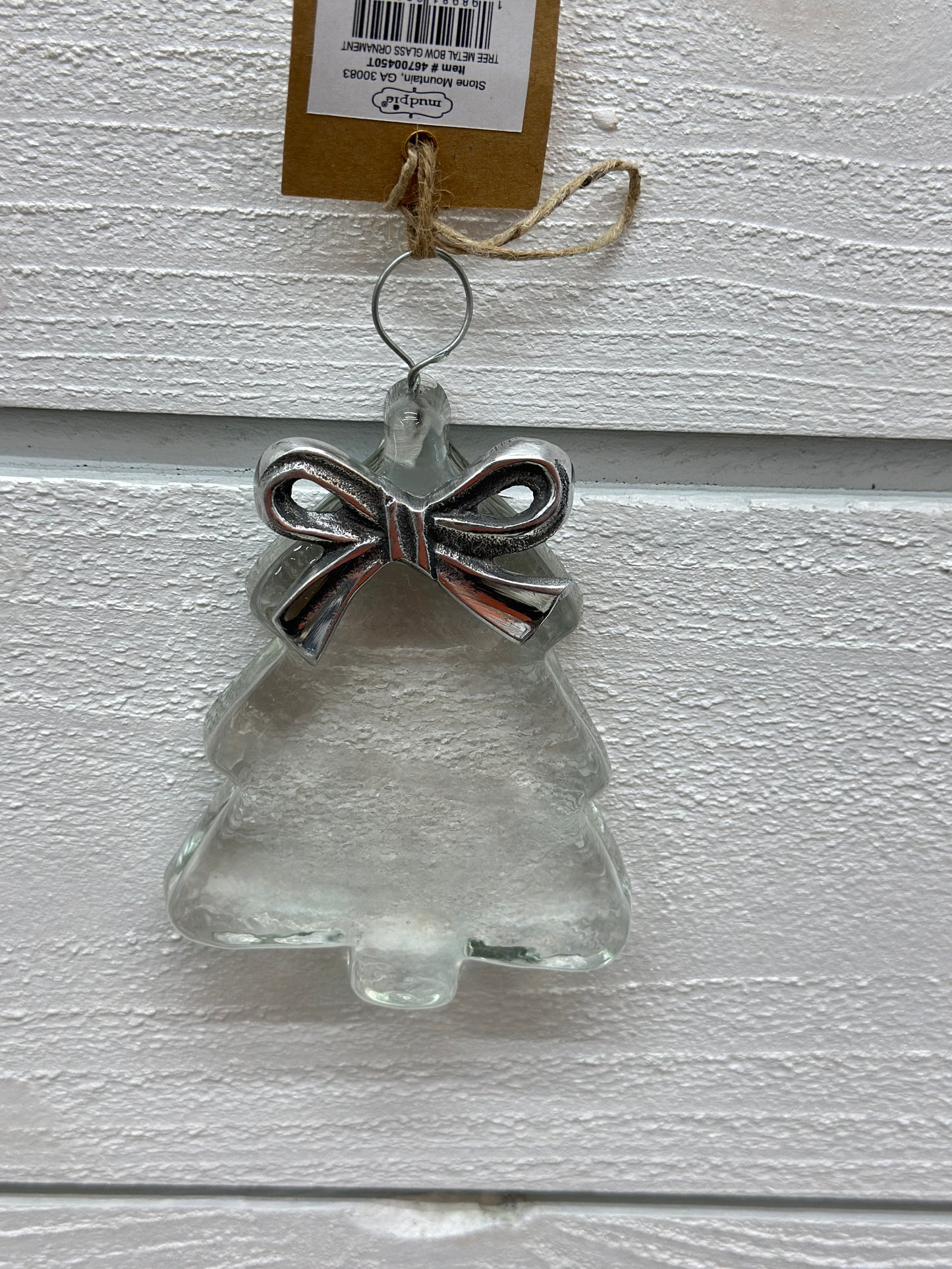 Mud Pie Glass Tree Ornament
