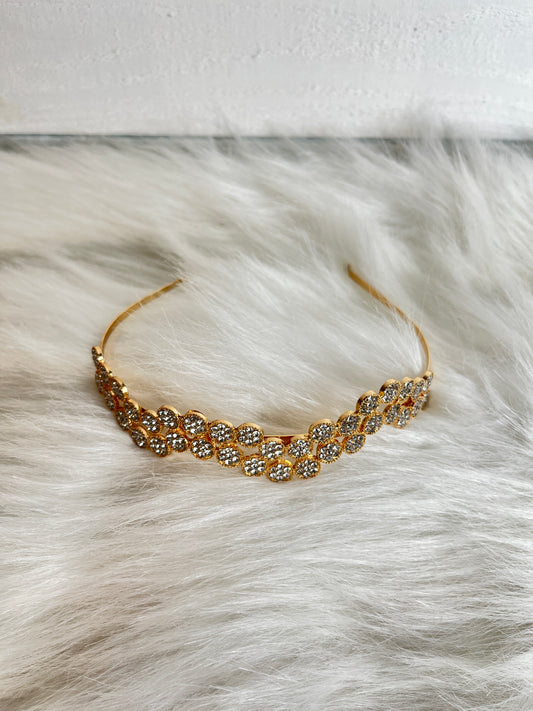 Gold Headband With Crystals