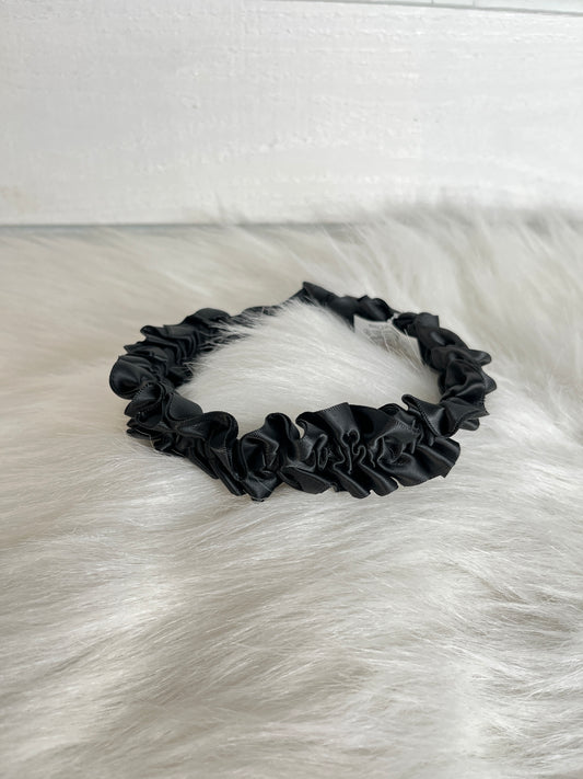 Black Silk Scrunchy Headband