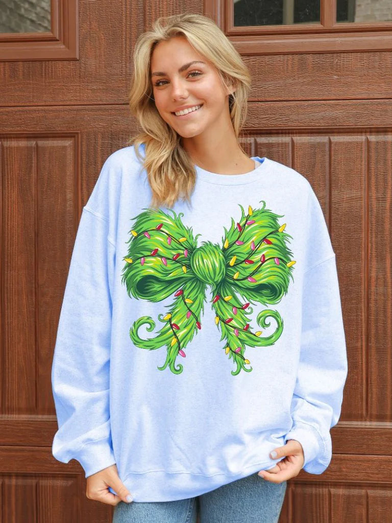 Simply Southern Green Bow Sweatshirt