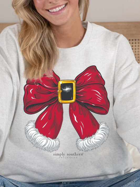 Simply Southern Santa Bow Sweatshirt