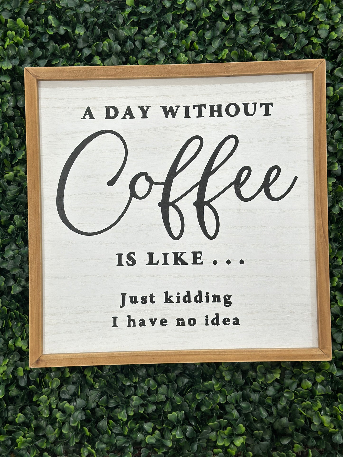 Brown Frame Coffee Sign