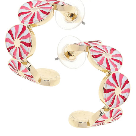 Peppermint Hoop Earrings