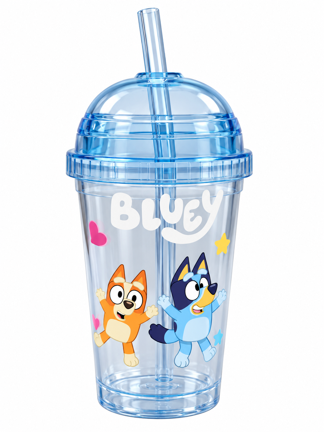 Bluey "Family Hearts" Mini Dome Tumbler Filled with Candy Sticks