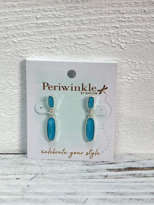 Opalescent Aqua Drop Earrings