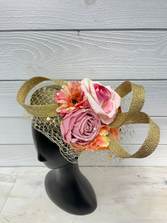 Antique Gold Derby Fascinator