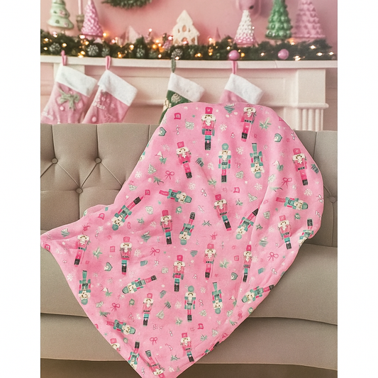 Southern Couture Super Soft Blanket- Pink Nutcracker