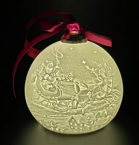 Luumii Lights Porcelain Christmas Ball Ornaments