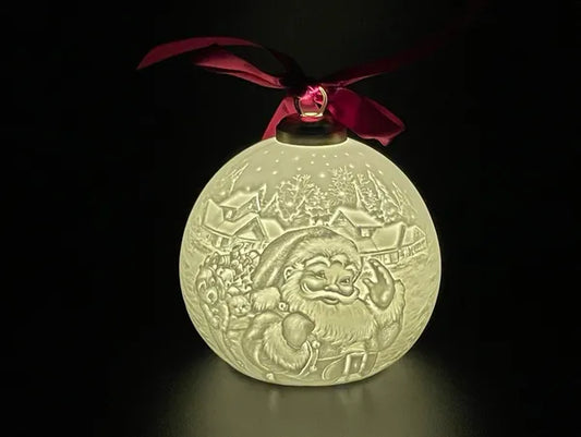 Luumii Lights Porcelain Christmas Ball Ornaments