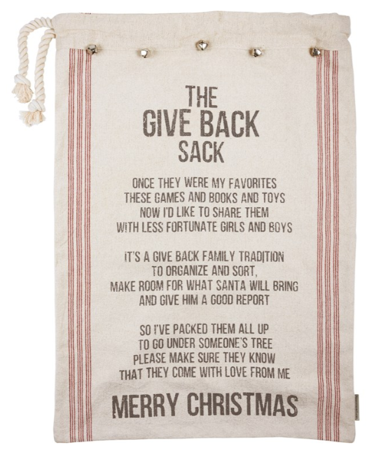 Santa Give Back Sack With Bells