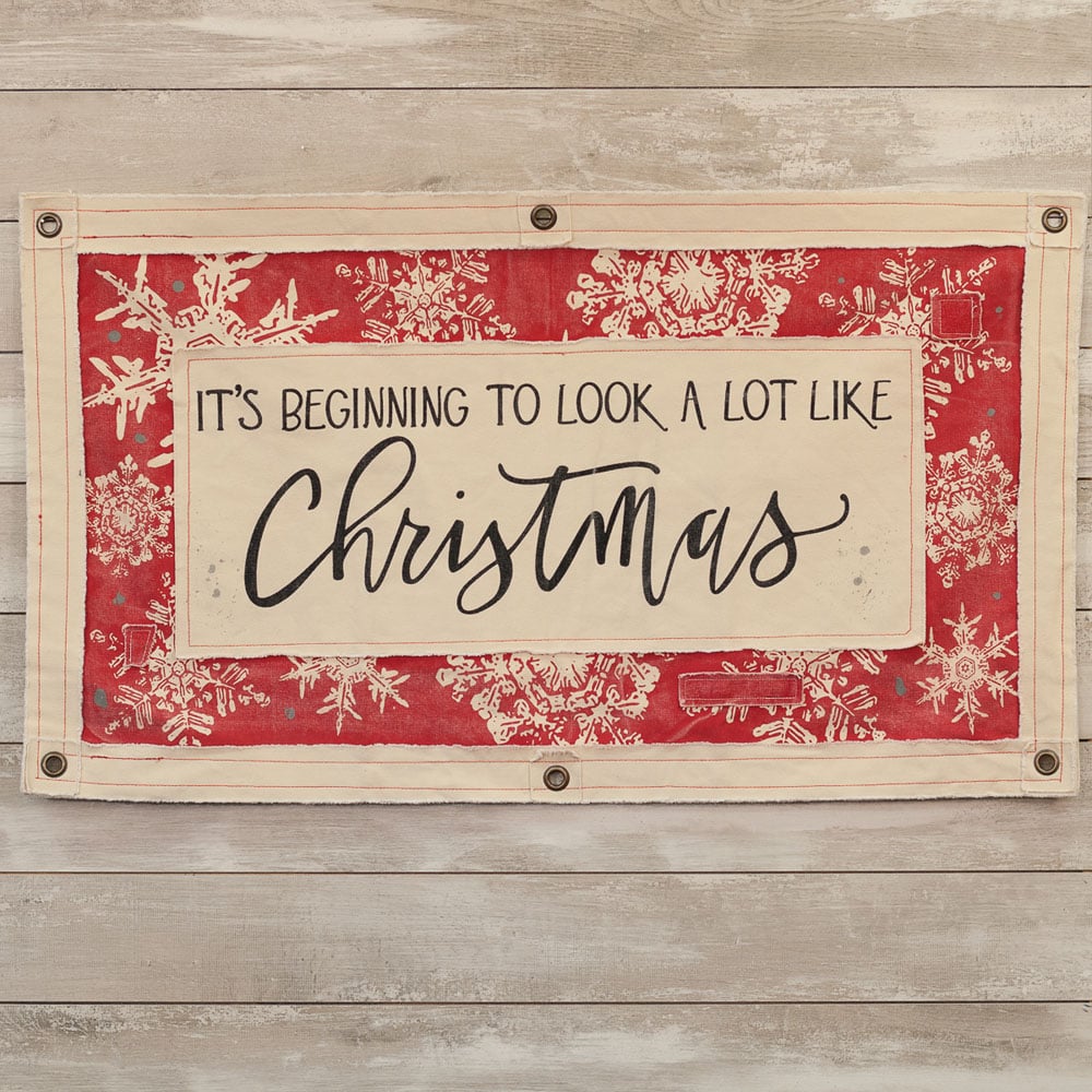 It's Beginning To Look Like Christmas Canvas Wall Banner