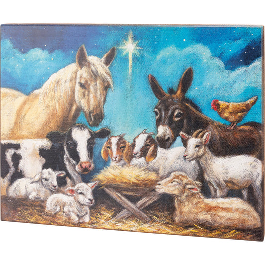 Animal Nativity Box Picture