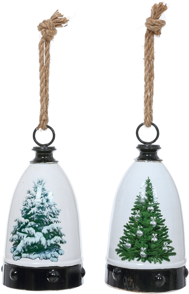 Metal Enamel Bell W/Tree