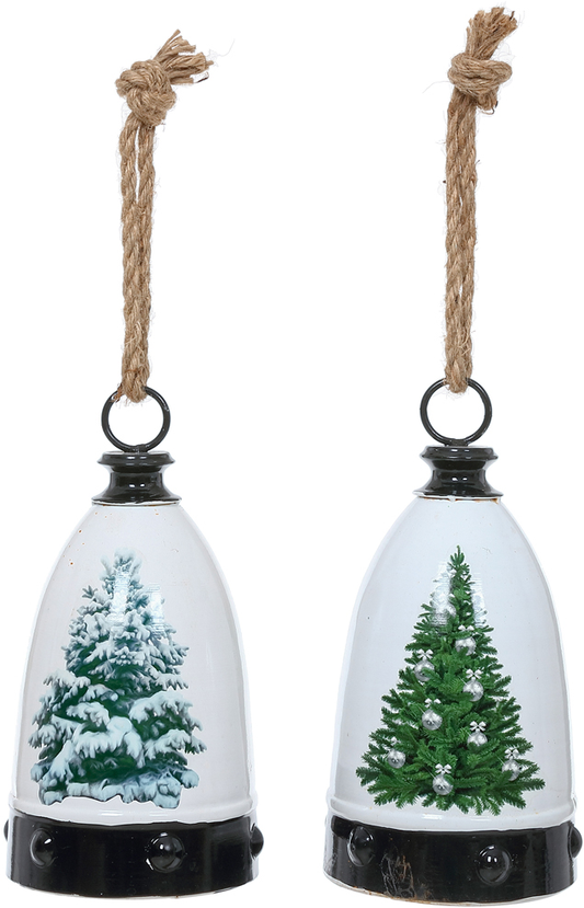 Metal Enamel Bell W/Tree