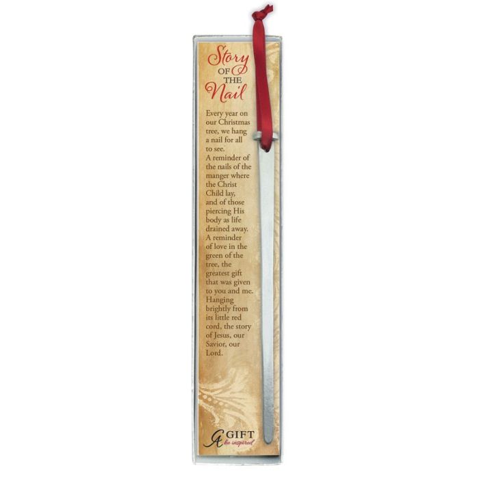 Nail Ornament On Red Ribbon