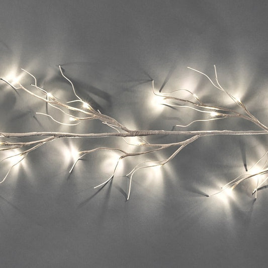 72" Lit Birch Garland