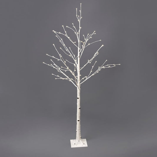 72". Lit Birch Tree