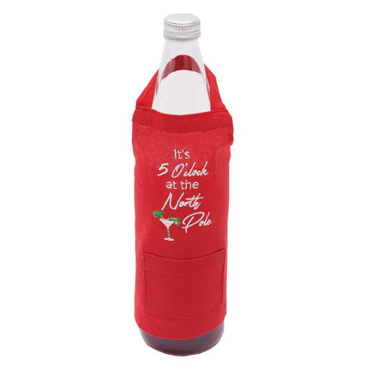 5 O'clock North Pole Wine Bottle Apron