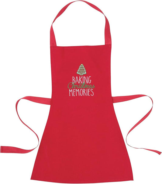 Baking Christmas Memories Red Child Apron