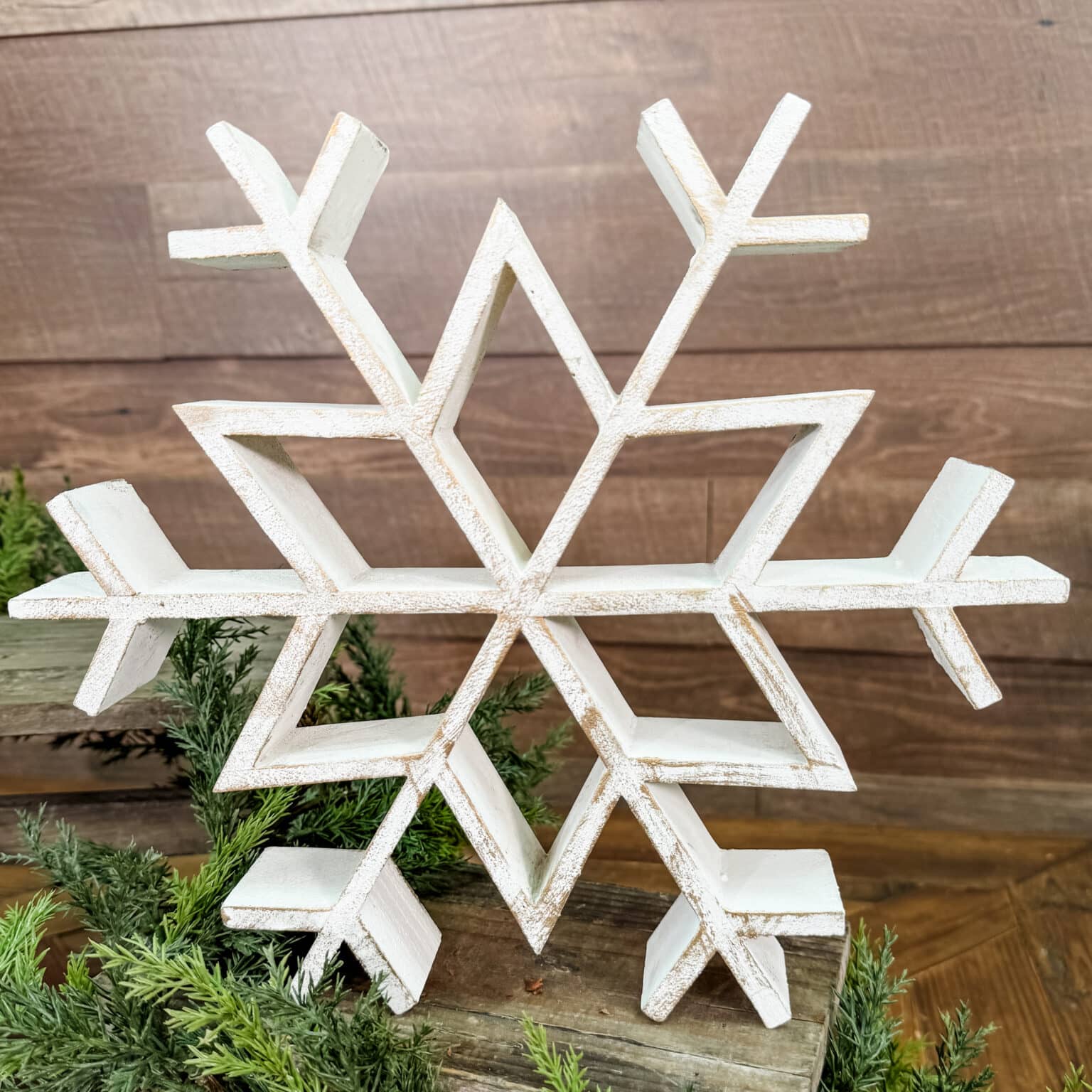 Metal White Glitter Let It Snow Tabletop Sign