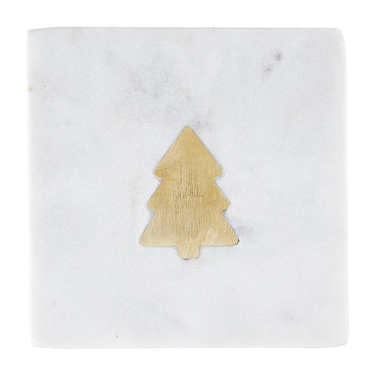Marble Coasters- Gold Trees