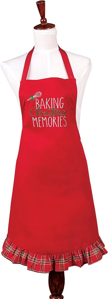 Baking Christmas Memories Red Adult Apron