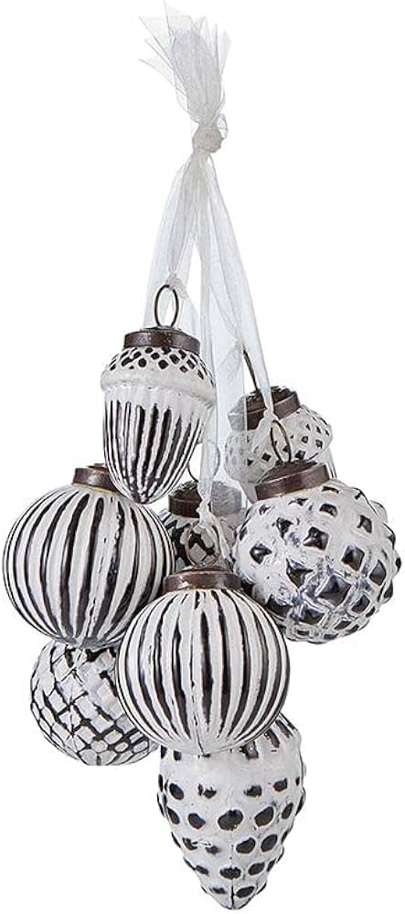 Black & White Ball Cluster Ornament
