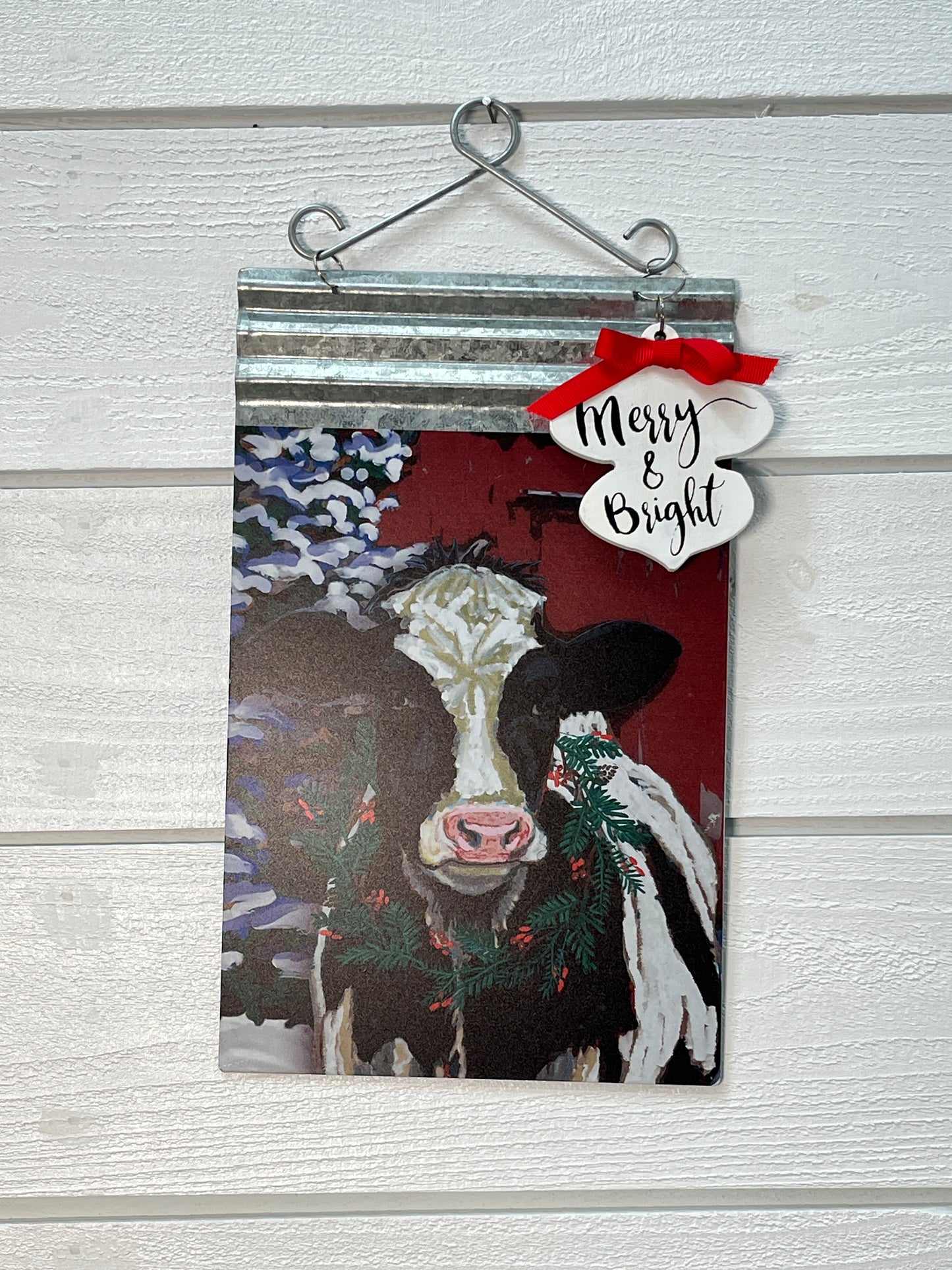 Tin Christmas Farm Animal Hanging Decor