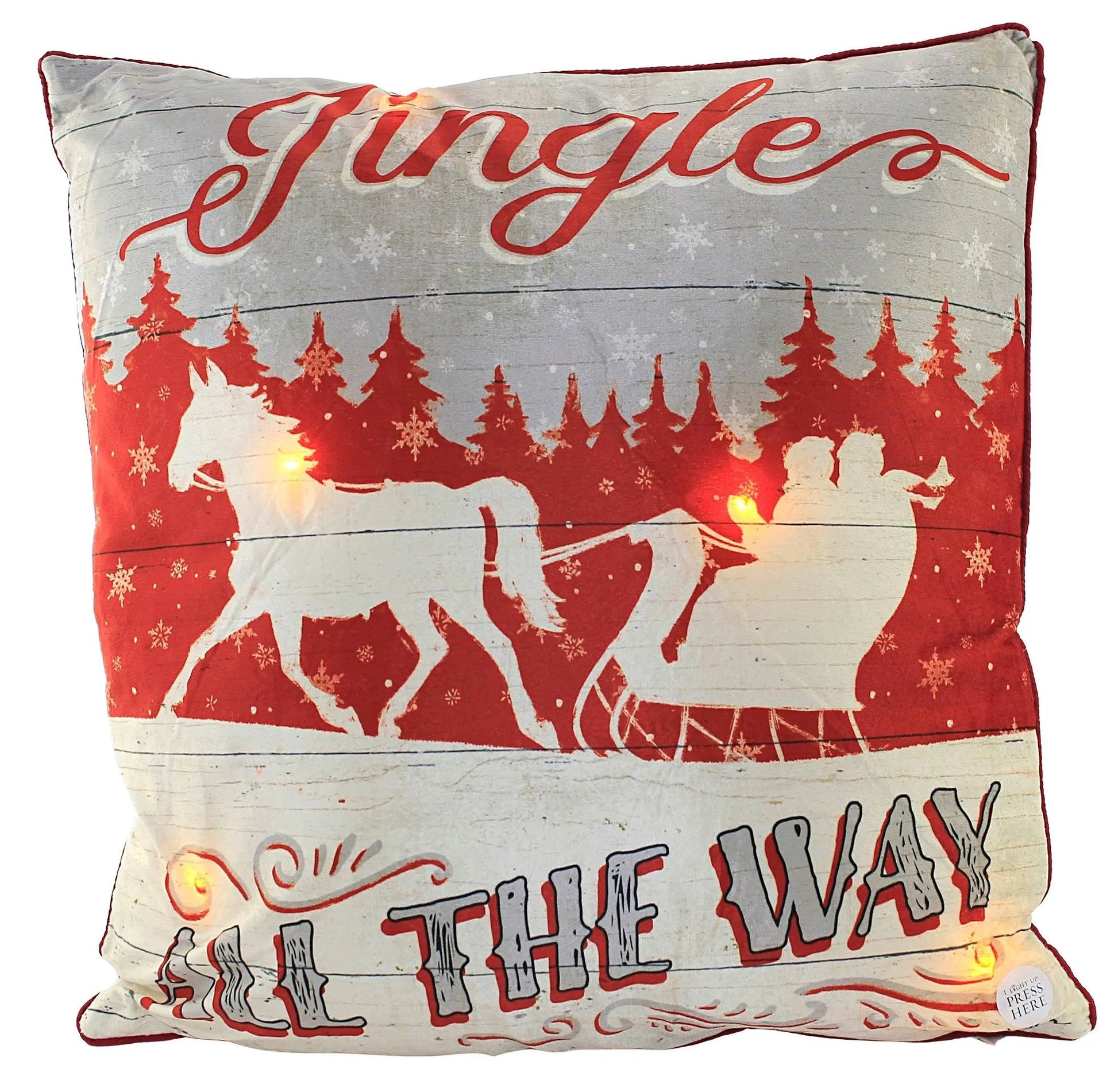 Jingle All The Way Light Up Pillow