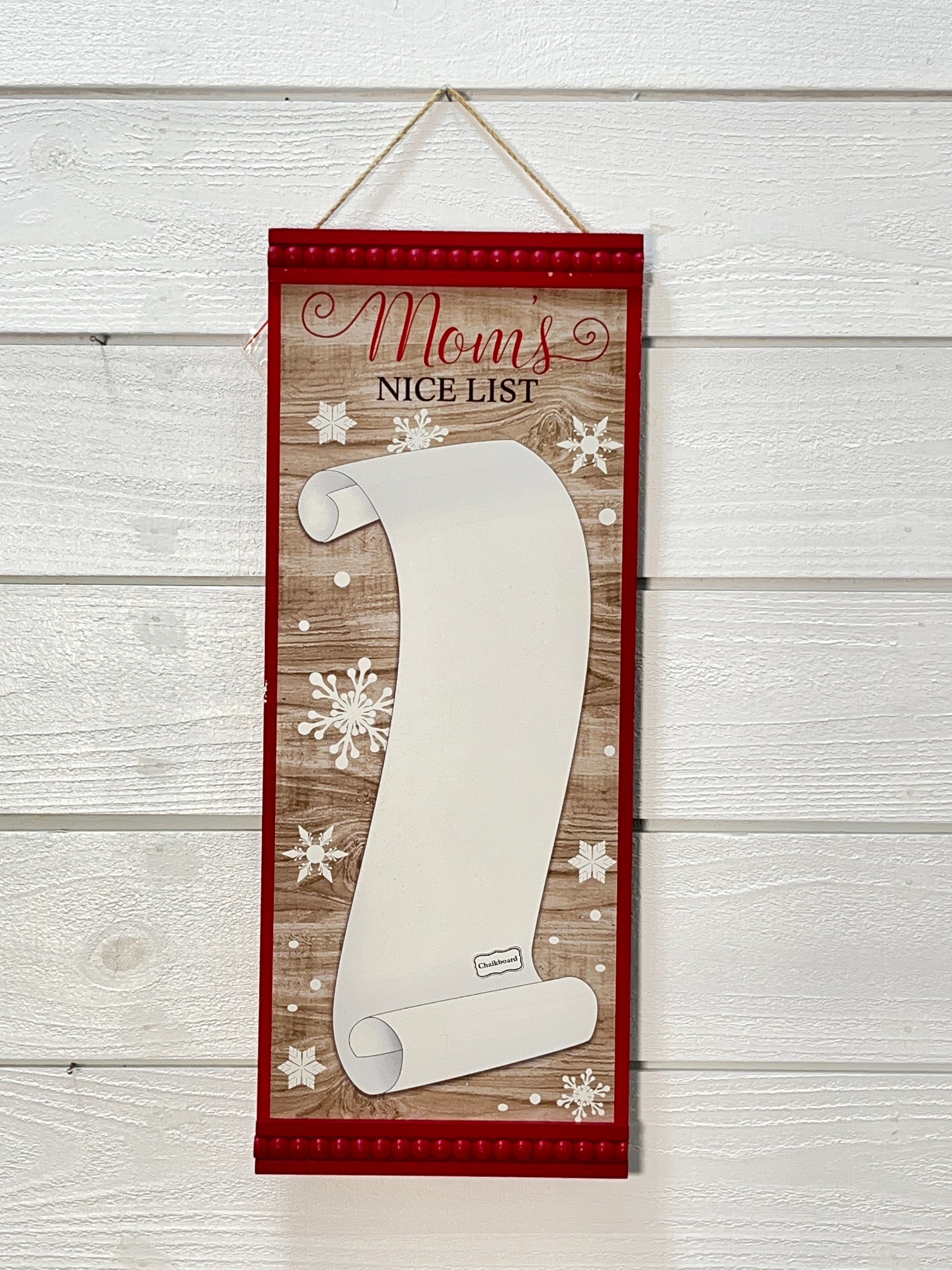 Nice List Wood Wall Sign