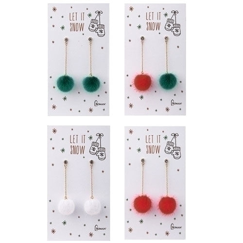 Glitter Felt Christmas Earrings