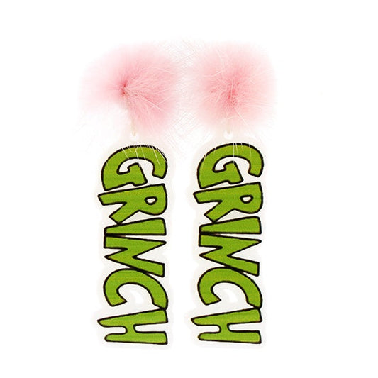 Grinch & Pom Earrings
