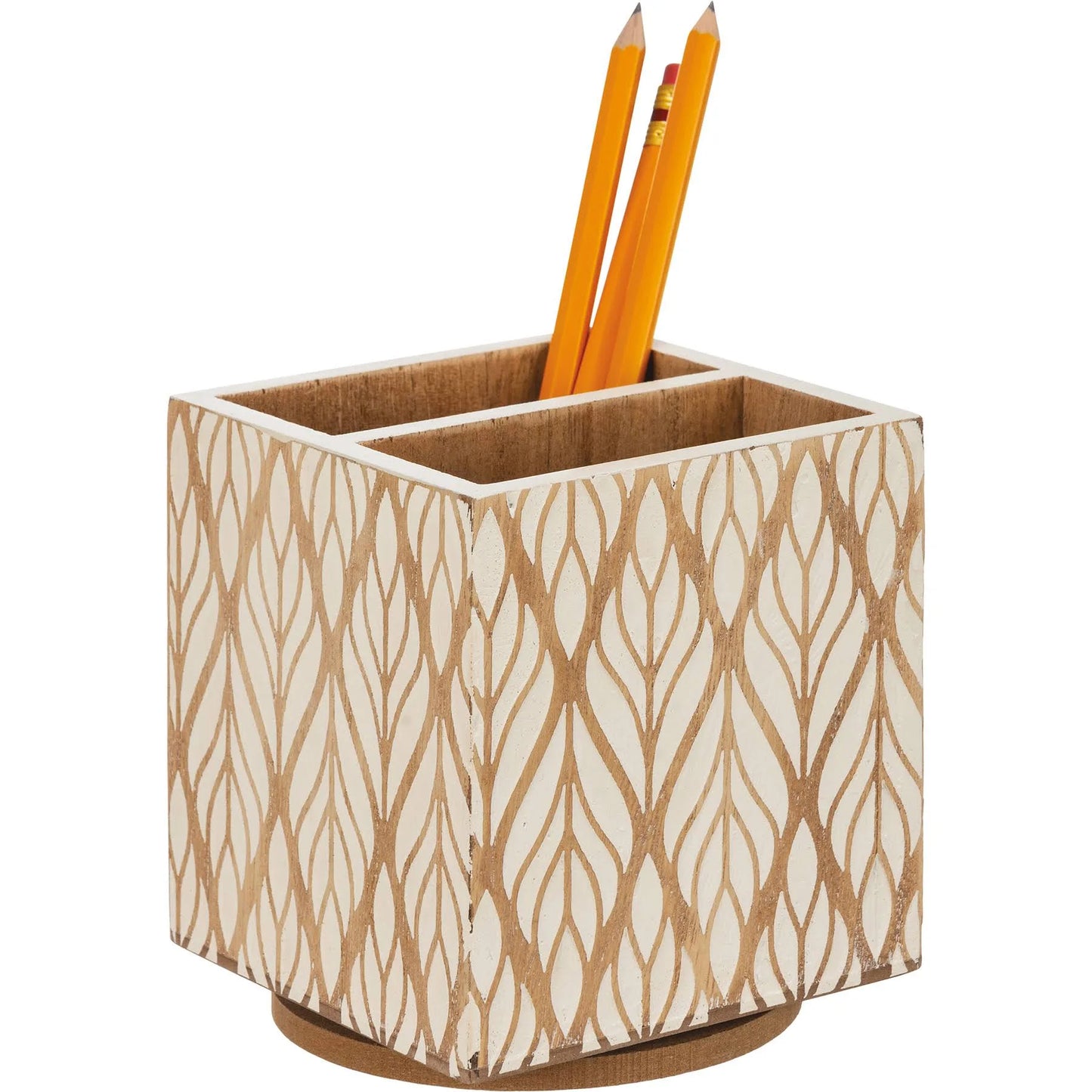 Master Of Multi Tasking Wood/Leather Pencil Spinner Box