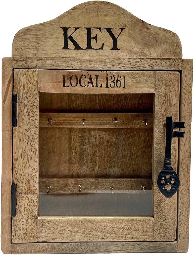 Wooden Hanging Key Box