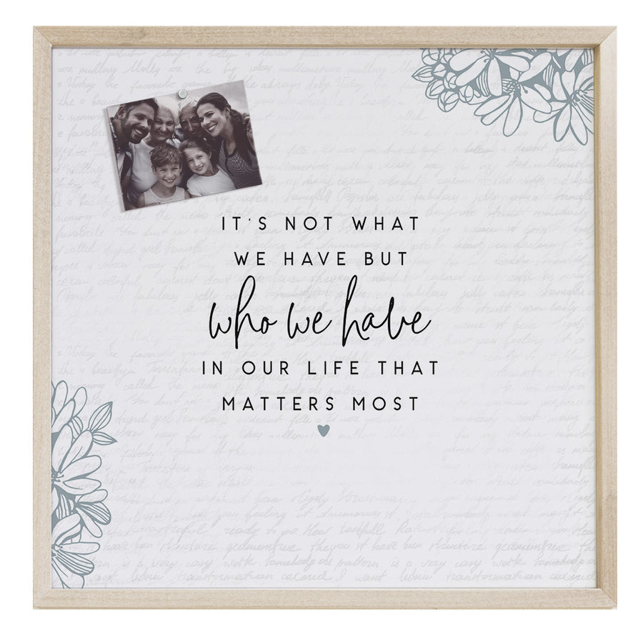 Large Wood Framed Magnetic Photo Sign