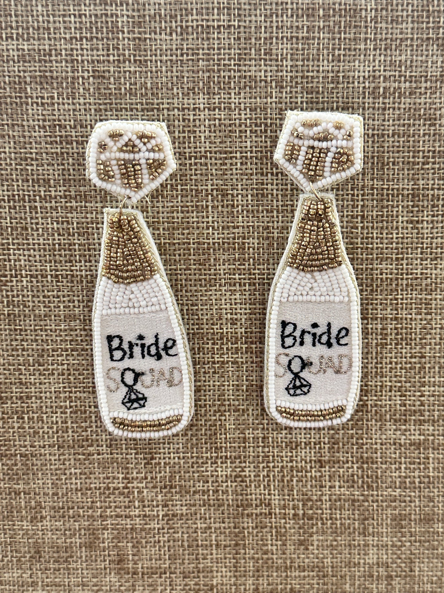 Bride Squad Beaded Dangle Earrings