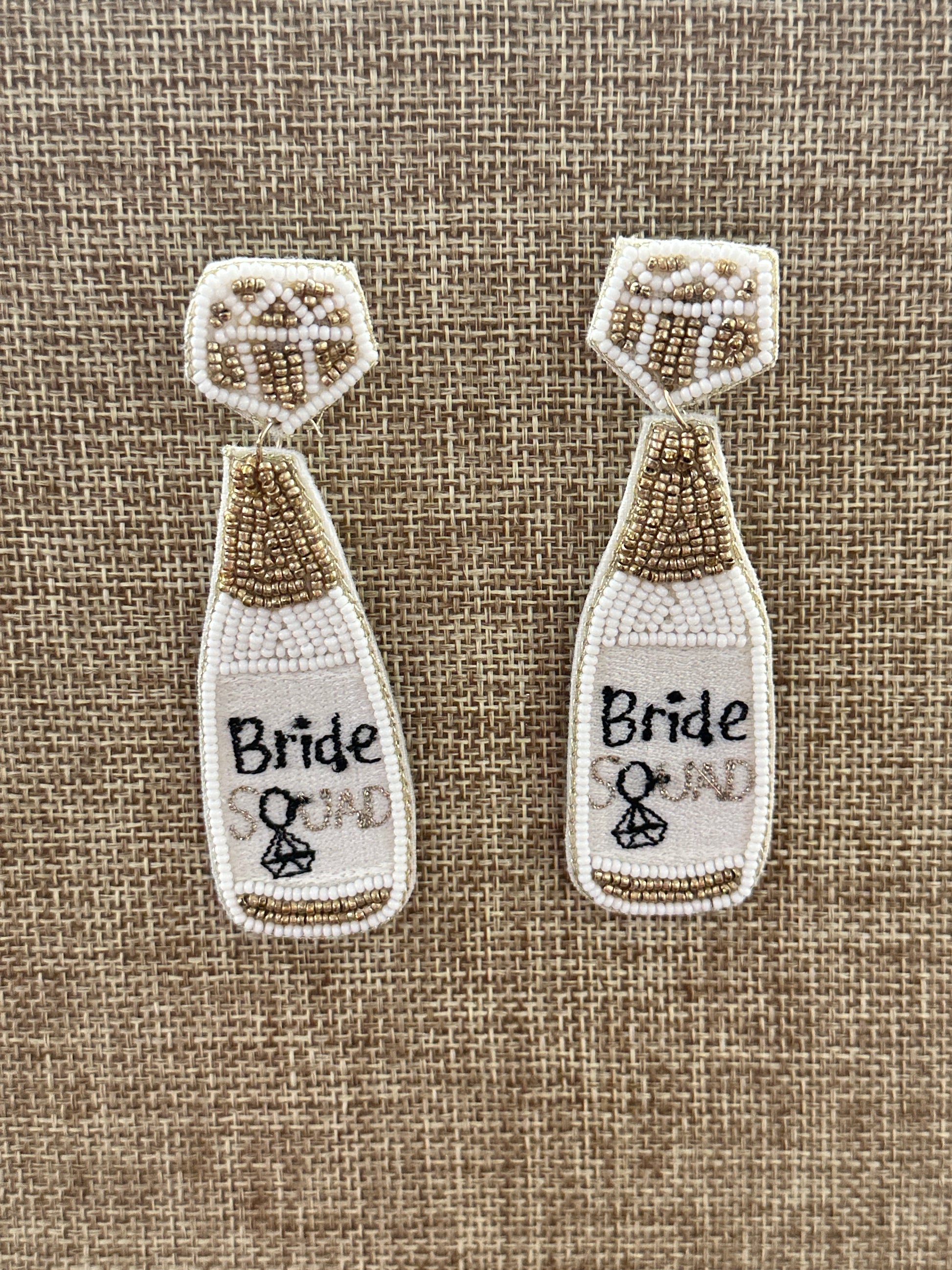 Bride Squad Beaded Dangle Earrings