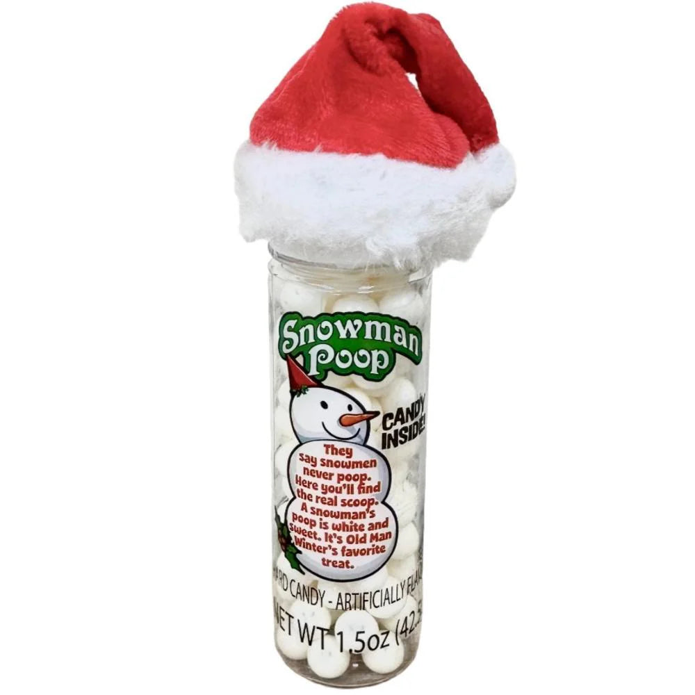 Snowman Poop Candy with Santa Cap