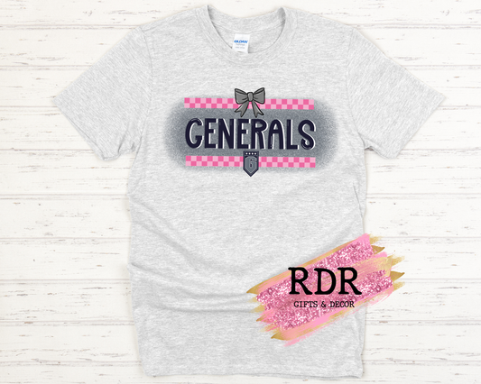 Thomas Nelson Pink Checkered Generals Tshirt