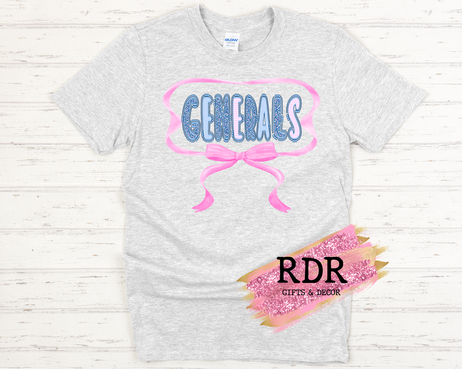 Thomas Nelson GENERALS FLORAL AND PINK BOW TSHIRT