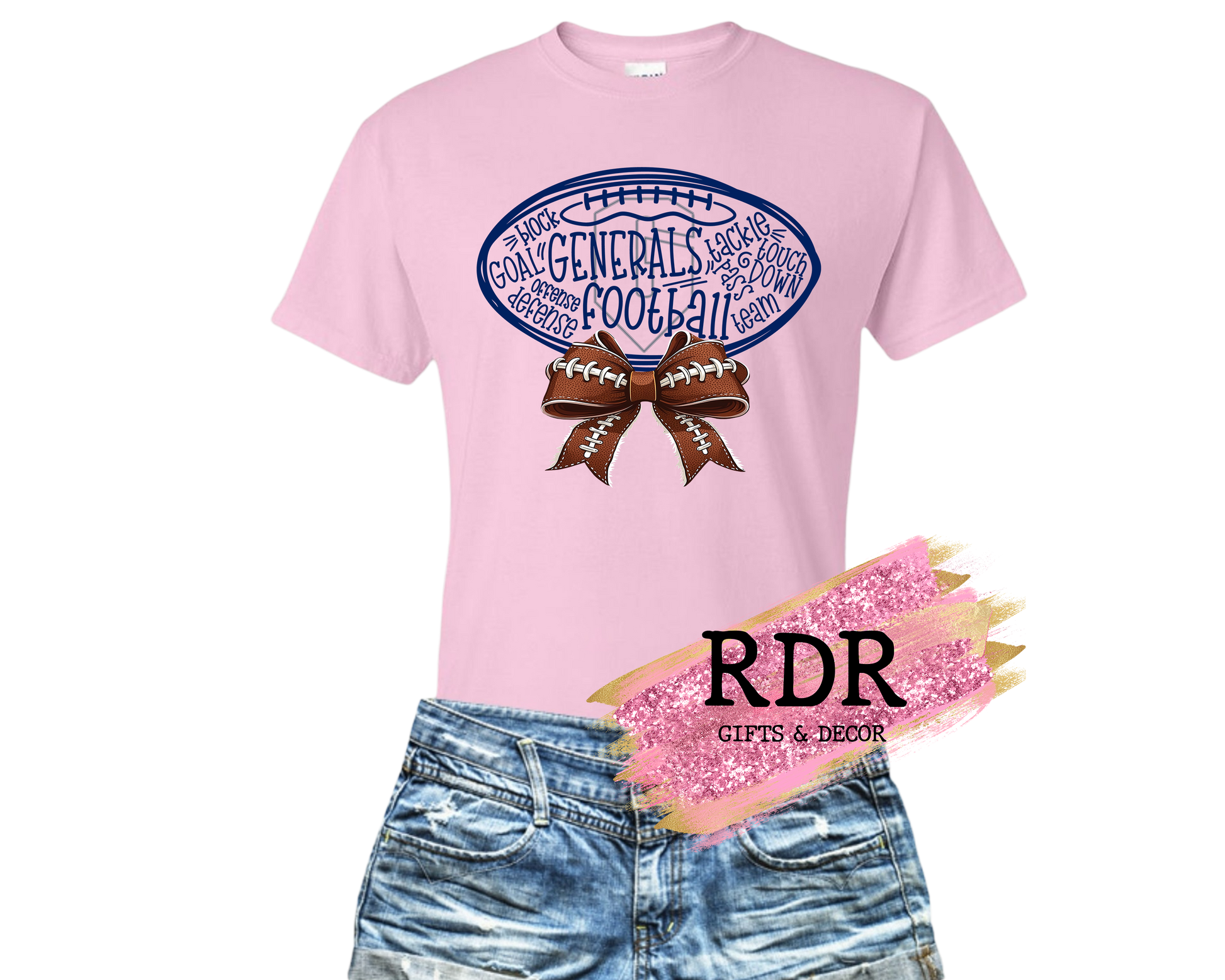 THOMAS NELSON GENERALS FOOTBALL BOW TSHIRT