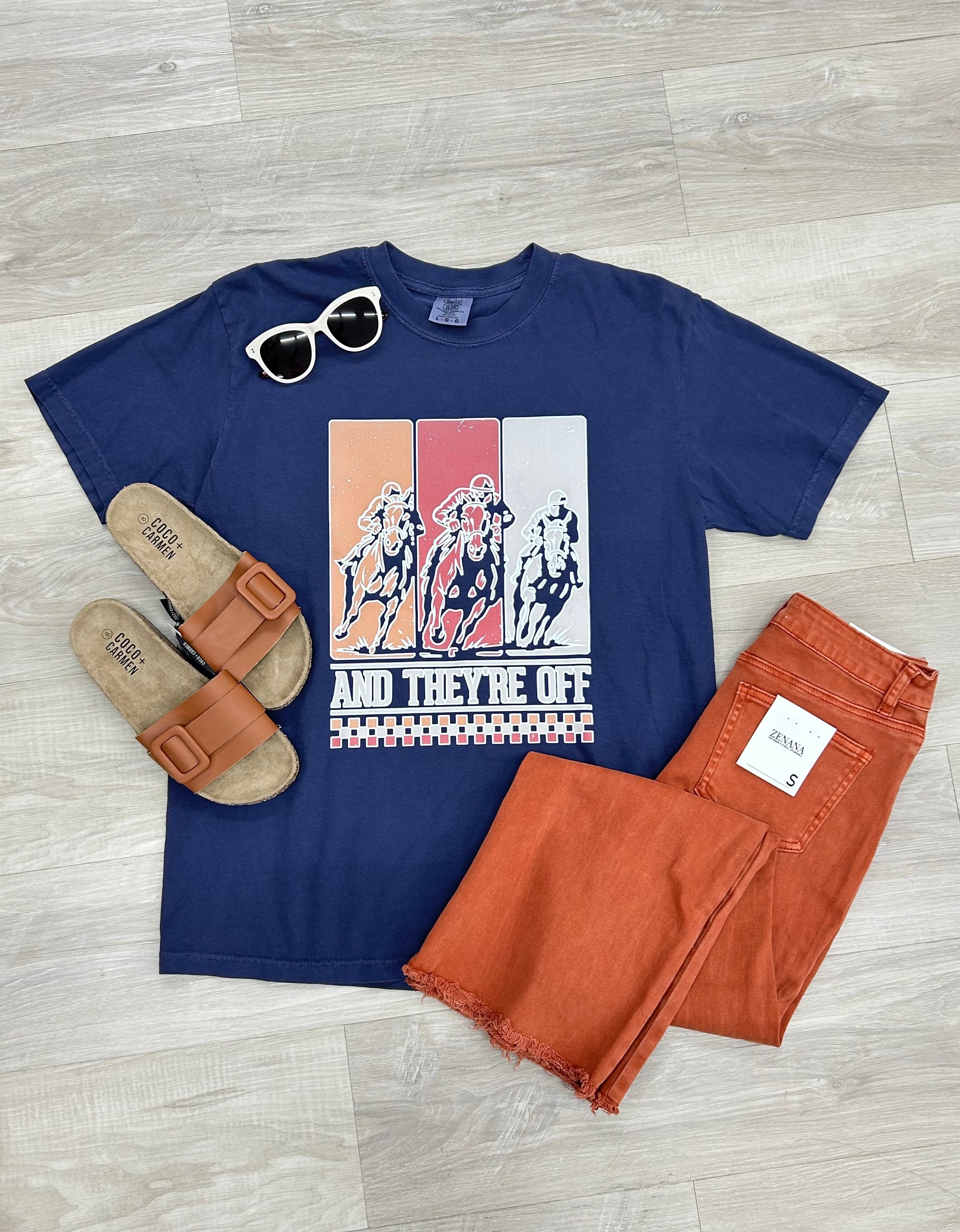 And They're Off Horse Racing Kentucky Derby Short Sleeve Tshirt