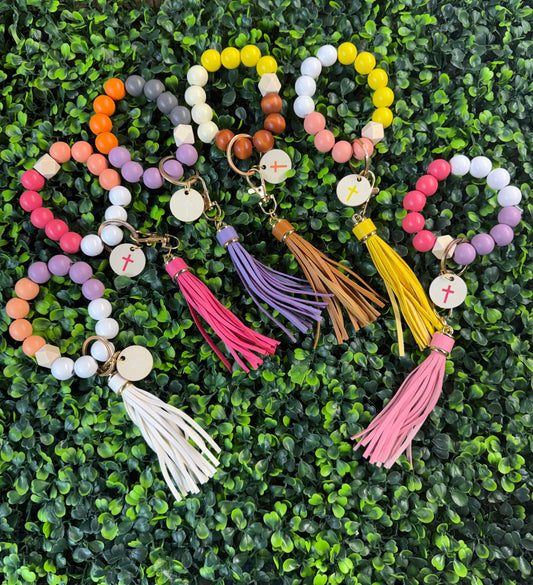 Cross Beaded Keychains