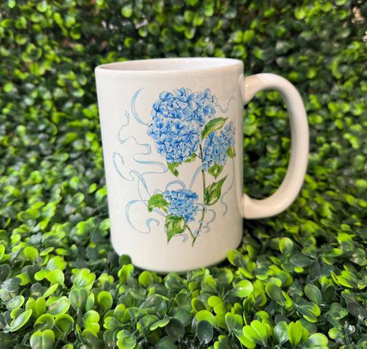 Hydrangea Ribbon Mug